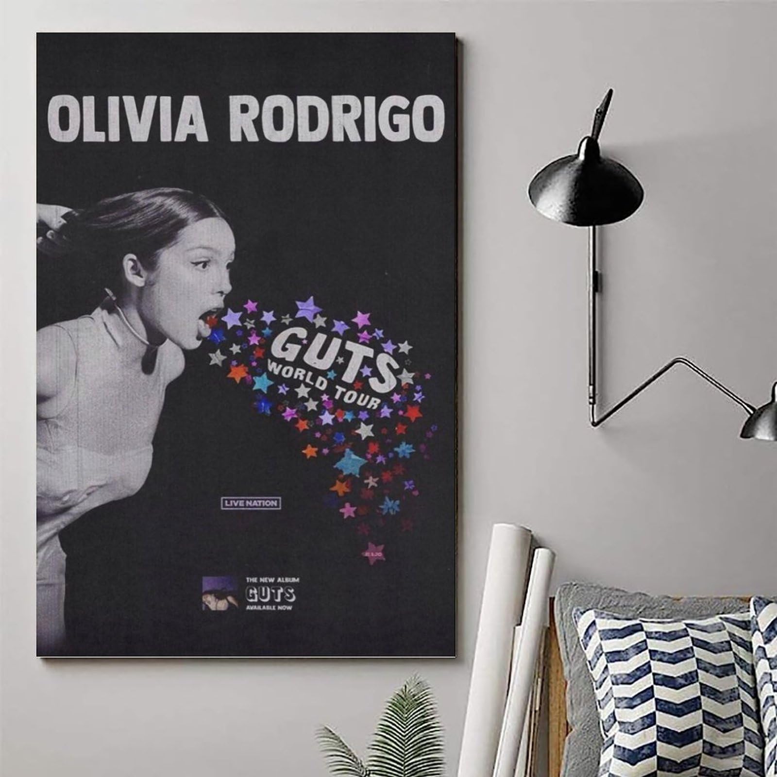 BlackT Olivia Poster Rodrigo Guts World Tour Vintage Cover Canvas